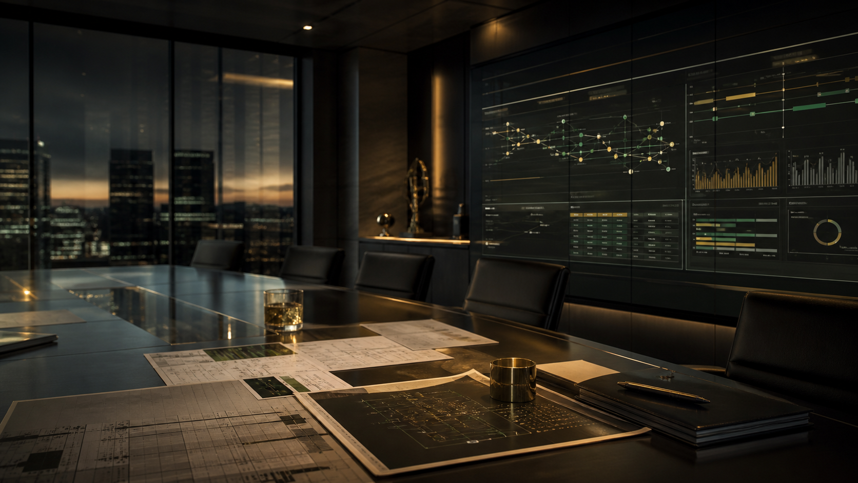 A planning room set up for teams to coordinate complex work